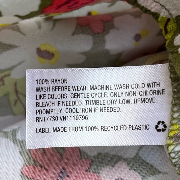 •Cat & Jack• Girls Short Sleeve Floral Peasant Top - Size Medium (7/8) - Picture 5 of 7